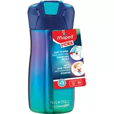 Termo De Agua Nightfall Maped 430ml Color Azul Metalizado