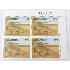  Estampilla Colombia Fauna - Reptiles / 1992