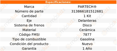 1 Kit Balatas Cermicas Del Tundra V6 3.4l 00/04 Partech Foto 6