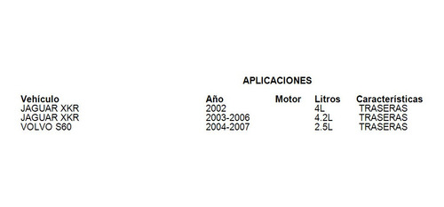 Balatas Traseras Jaguar Xkr 2003 4.2l Brembo Foto 3