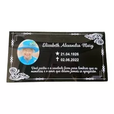 Placa Túmulo Jazigo Lápide Cemitério Acrílico Foto Impressão