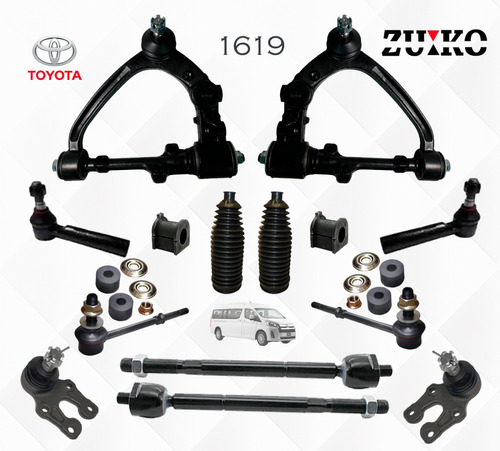 Kit Horquillas Bieletas Rotulas Gomas Toyota Hiace 04-18 Foto 2