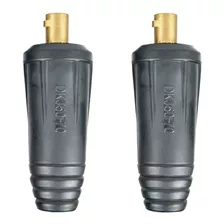 Conector Macho Cabo Máquina Solda 13mm Engate Rápido 2 Pçs