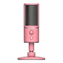 Microfone Razer Seiren X Condensador Supercardióide Cor Quartz Pink