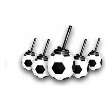 Kit 60 Copos Formato Bola De Futebol Preto E Branco Festas