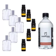 5 Essências De Perfume 20ml+1 Base 500ml+5 Frascos 100ml Volume Da Unidade 100 Ml