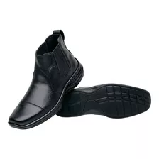 Botina Coturno Bota Couro Masculino Luxo