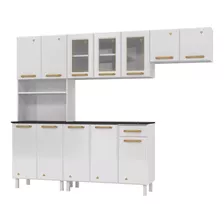 Cozinha De Aço Compacta Telasul Diamante 4pçs C/ Kit Branco