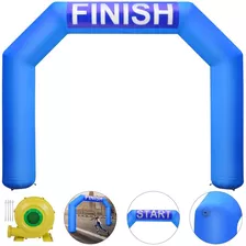 Arco De Meta Azul, Inflable De 15 Pies Carrera Finish 