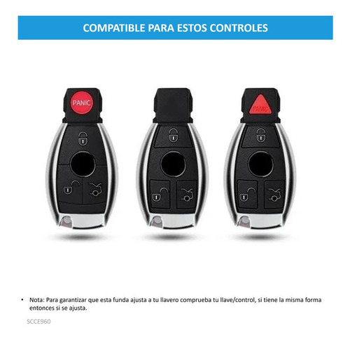 Funda Carcasa Control Llave Mercedes-benz Clase C 2015 Foto 2