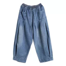 Calça Harém Jeans Chic Hip Hop Solta Casual Todos Os Jogos