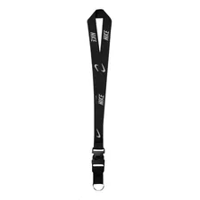 Cordon Porta Llave Gafete Nike Lanyard Desmontable Color Negro