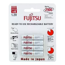 4 Pilas Recargables Fujitsu Hr4utc Aaa Listas Para Usar 2 10