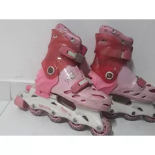 Patins Da Hello Kitty,todo Rosa Reguláveis Calça Do 33ao34