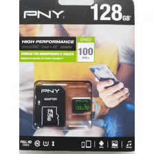 Memoria Micro Sd 128 Gb Pny High Perf Clase 10 100 Mb/s