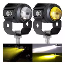 Par Luces Led Auxiliares Faros De Lupa Para Auto Moto 60w