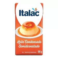 Leite Condensado Italac Semi Desnatado Caixa 395 G Pudim 