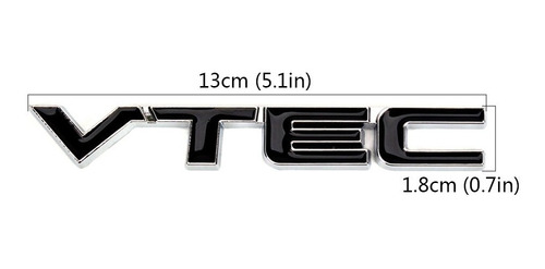 Logo Emblema Vtec Para Honda 12.8x1.8 Cm Metlico Foto 7