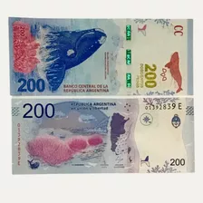 Cédula Argentina 200 Pesos 2016 Fe