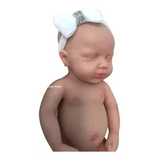 Bebê Reborn Silicone Sólido Menina 30 Cm Pronto Envio