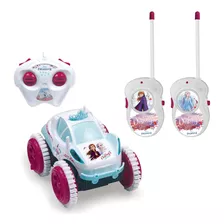 Kit Frozen Walkie Talkie + Carro De Rádio Controle Cor Água