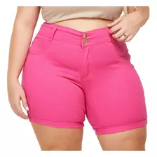 Shorts Jeans Plus Size Verão Elastano