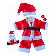 Roupa Papai Noel Bebê Conjunto Natal + Touca Brind Promoção 