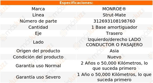 (1) Base Amortiguador Strut-mate Izq/der Tra Colt 89/94 Foto 3