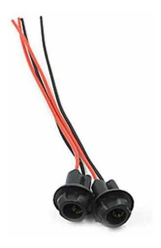2x Socket Con Cables Para Focos Pellizco Velita T10 W3w W5w Foto 5