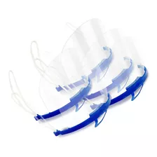 Cubrebocas Transparente Mascarilla De Plástico 5 Pzs Color Azul Transparente