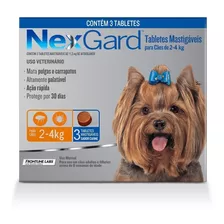 Comp Nexgard De 2 A 4kg Com 3 Tabletes Antipulga Carrapatos