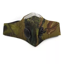 Tapabocas Neopreno Estampado Militar Con Filtro Y Válvula