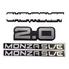 Kit Emblemas Chevrolet 2.0 Plaquetas Monza Sle 