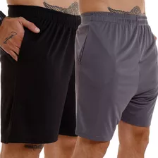 Kit 2 Bermuda Short Masculino Dry Fit Academia Leve