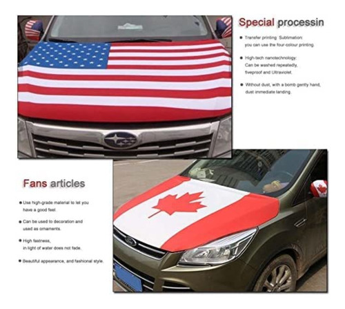 Car Hood Cover Flag Of Eagle 6x7ft  Washable Elastic Fabrics Foto 4