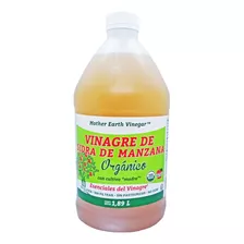 Vinagre De Sidra De Manzana Orgánico Con Cultivo Madre Mother Earth Vinegar 1.89 L Sin Filtrar Sin Gluten Sin Pasteurizas 