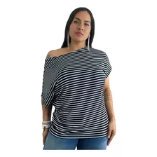 Blusa Manga Curta Ampla Feminina Meia Estação Veste Leg