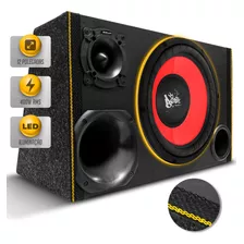 Caixa Som Trio Automotivo 400w Subwoofer 12' Shutt Beatz Led