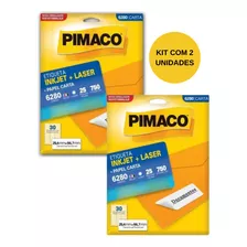Kit C/ 2un Etiqueta Pimaco Inkjet/laser Carta 6280 25 Folhas