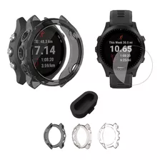 Kit Capa + Pelicula + Plug Para Garmin Forerunner 245 245m