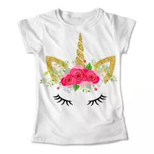 Blusa Unicornio Colores Playera Estampado Flores #001