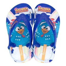 Chinelo Baby Menino Galinha Pintadinha Com Elastico Grendene