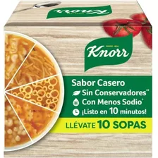 10 Sobres De Sopa Preparada Knorr Surtida De 95gr C/u