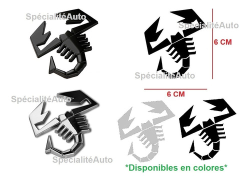 Emblema Scorpion Black Chrome Fiat 500 Abarth Autoadherible Foto 8