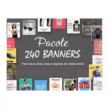 240 Banners Para Websites, Redes Sociais, Blog Psd Editáveis