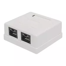 Toma Rj45 Doble De Sobrepared Cat 6 Incluye 2 Jack Amp 