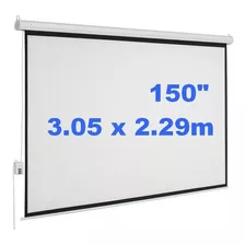 Pantalla Ecran Eléctrico 150 Pulgadas 3.05x2.29m - Importado