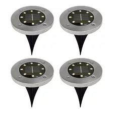 Combo X4 Estaca Solar Led Jardin Farol Recargable Exterior 