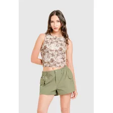 Tank Crop Parmar - Beige