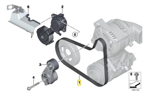 Correa De Accesorios Bmw Serie 1' F20 116i Motor  N13 Foto 3